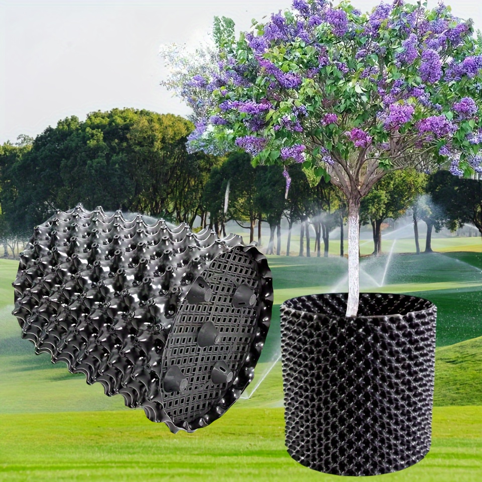 

1pc Enhancing Plastic Planter - Round Air Pruning Tree Pot For Plants, Garden Supplies & Planting Container Accessory