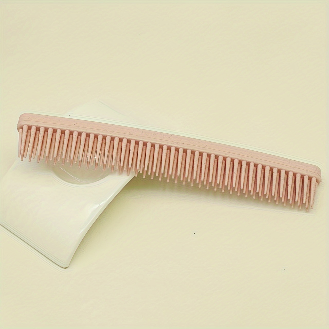 TEMU 1pc Multi-layer Fine-tooth Hair Comb, Plastic Bristle, Ideal For Normal Hair, Salon And Home Use - Stylish, Durable, Portable Comb With Abs Plastic Handleless Design
