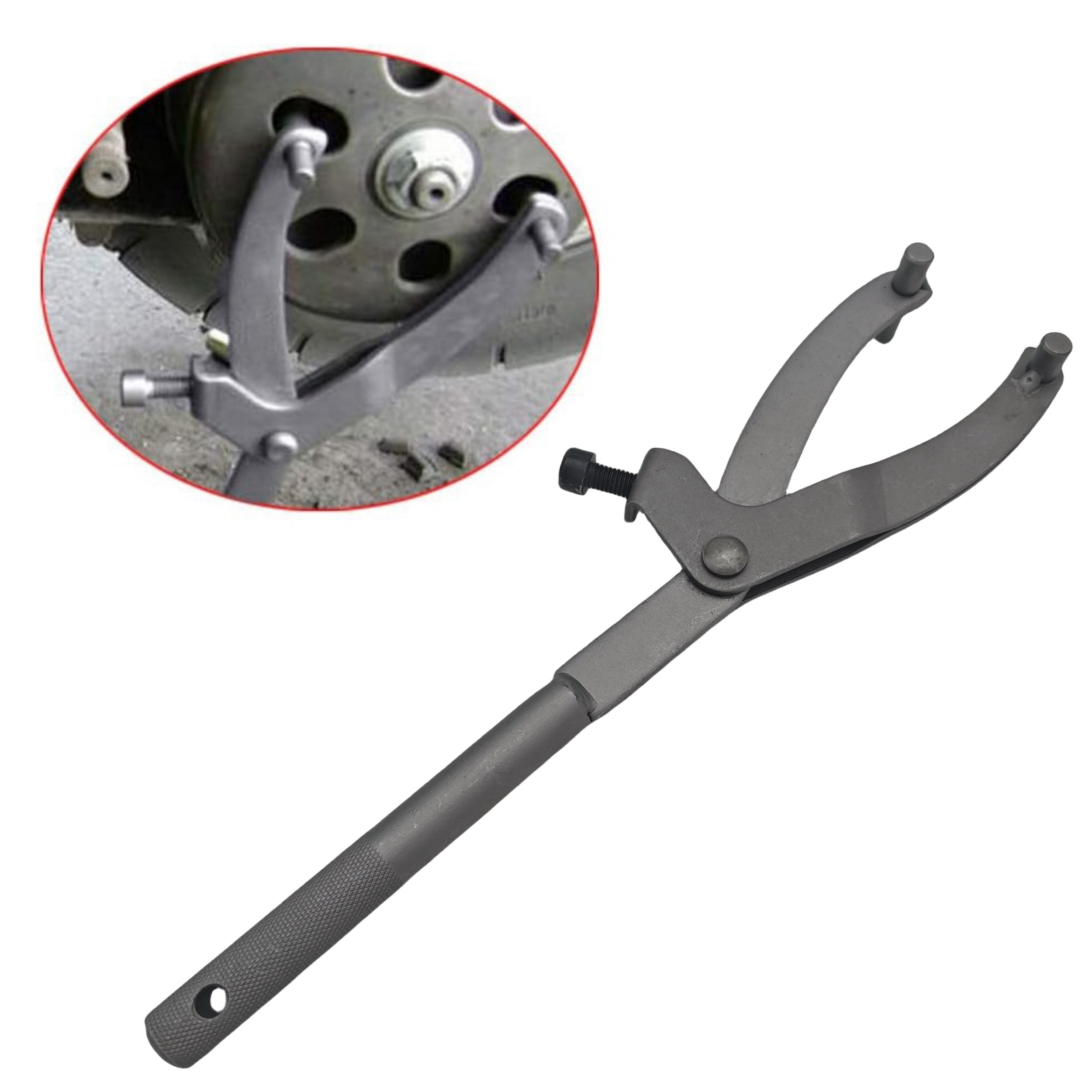 Motorcycle Flywheel Clutch Wrench Adjustable Transmission Clutch Wrench Scooter Flywheel Wrench Used To Remove The Motorcycle Flywheel