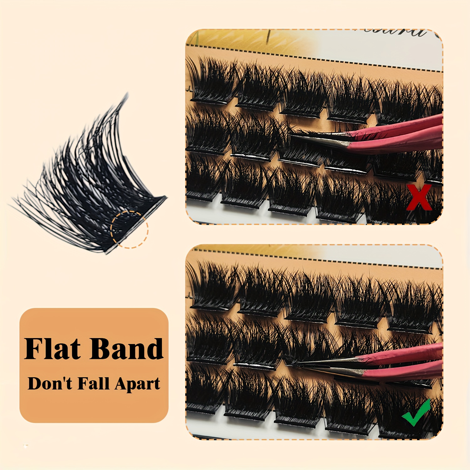 30pcs AILAISHI Professional D Curl Cluster Eyelash Extensions, Mixed Lengths
