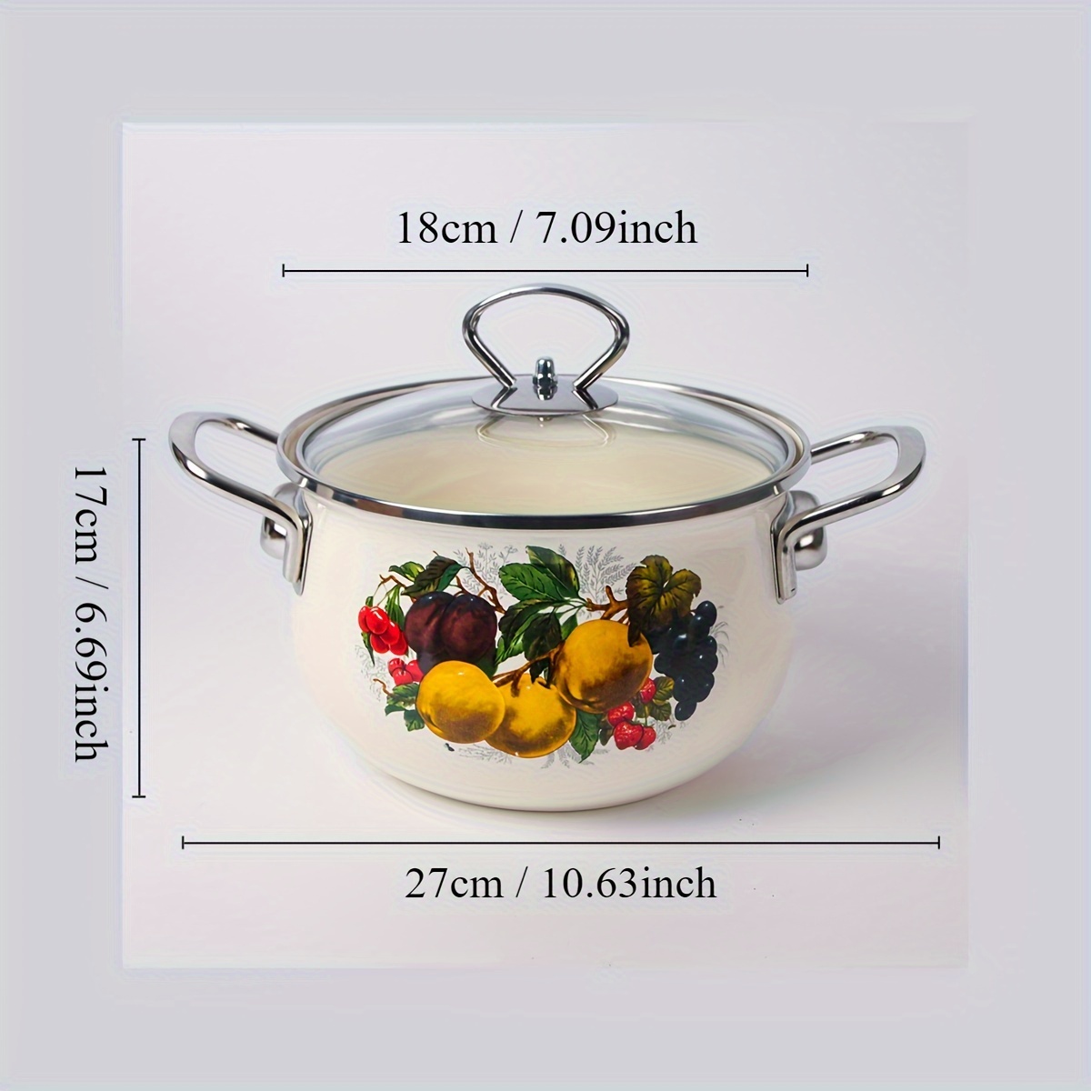 premium enamel thick   large capacity non stick soup pot stew pot braising pot easy to clean suitable for   kitchen outdoor cooking compatible with gas electric stovetops details 7