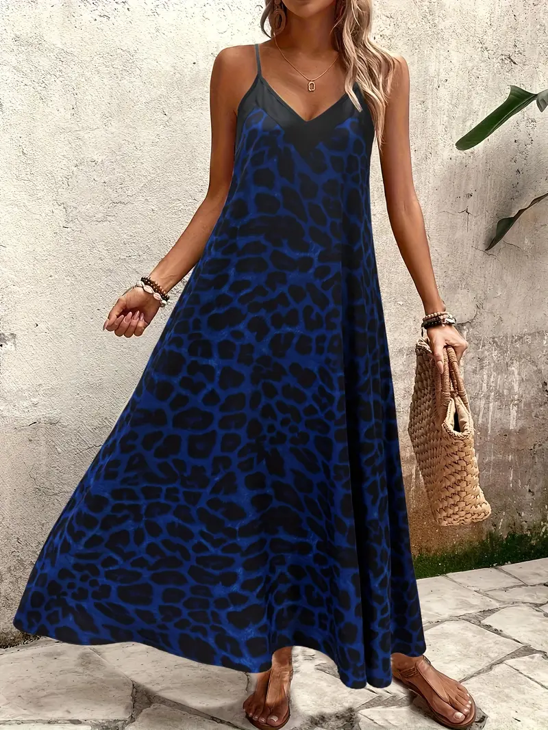 womens fashionable leopard print halter dress women's - Temu Mauritius womens fashionable leopard print halter dress women's - Temu Mauritius