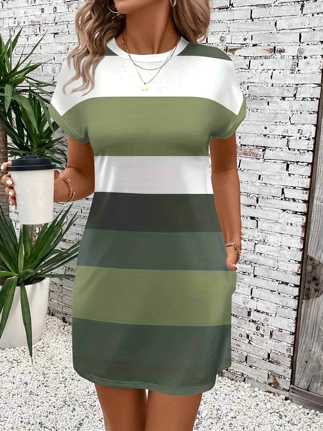 slim fit dress slacks Green 1930s Lapel Single-Breasted Slit Shirt Dress
