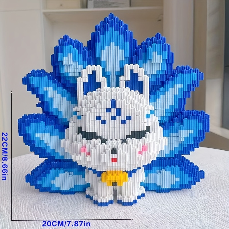 9-Tailed Fox Building Blocks Set for Adults - DIY Animal Model Kit