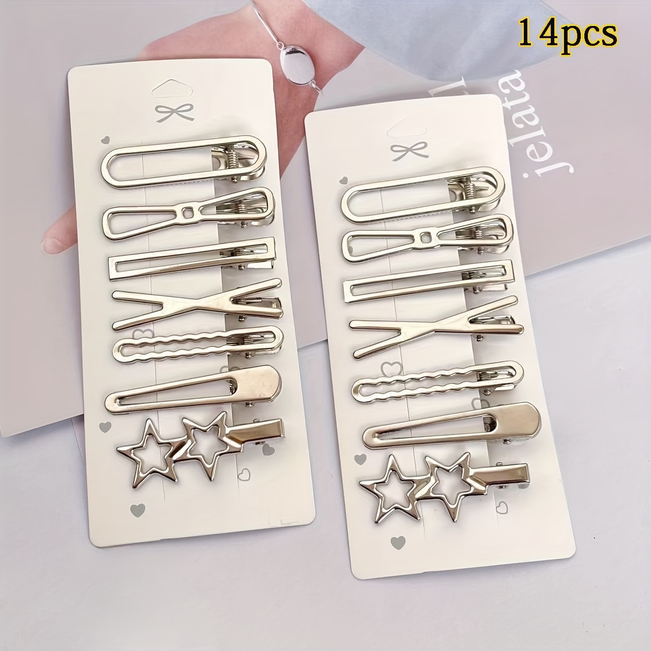 14pcs Set Of Women's Hair Clips And Bangs Hair Additions