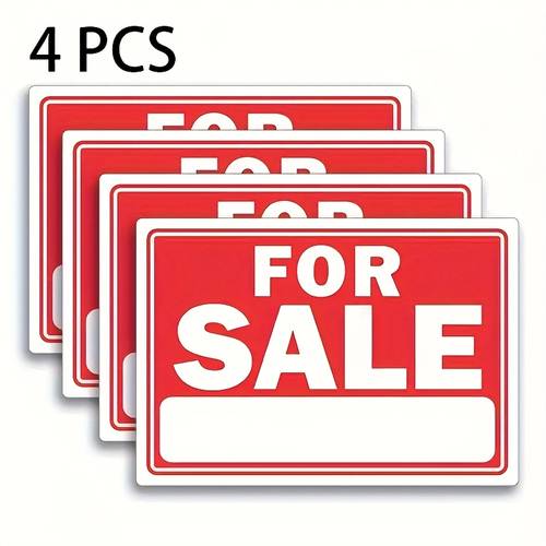 4pcs signs pvc material signs with writing space 10 x 7 inches for small businesses signs office supplies