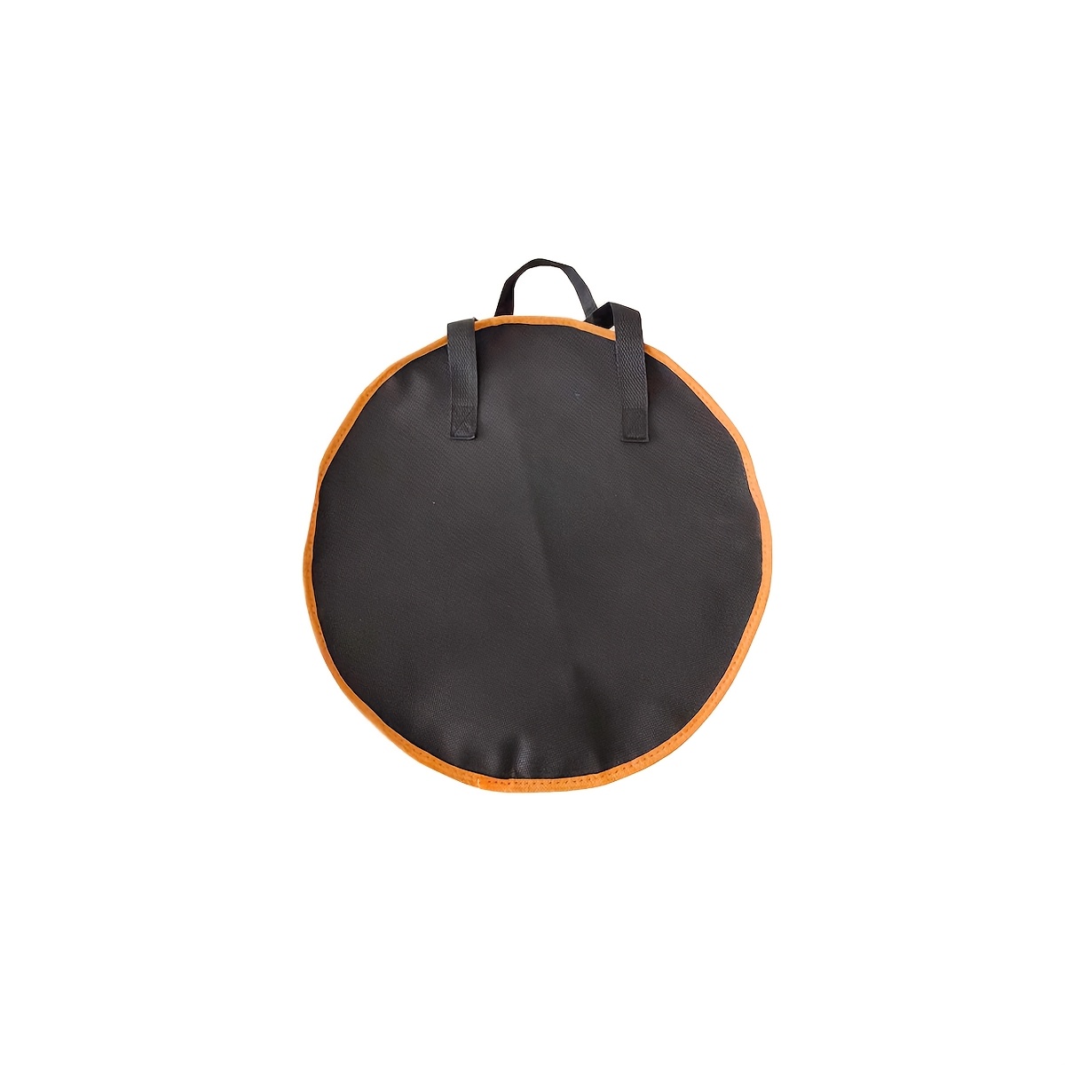 TEMU Heavy-duty Round Tool Bag - Portable Fabric Storage Box, Suitable For Rv And Gardening, With And Orange Accents. Ideal For Storing Cables And