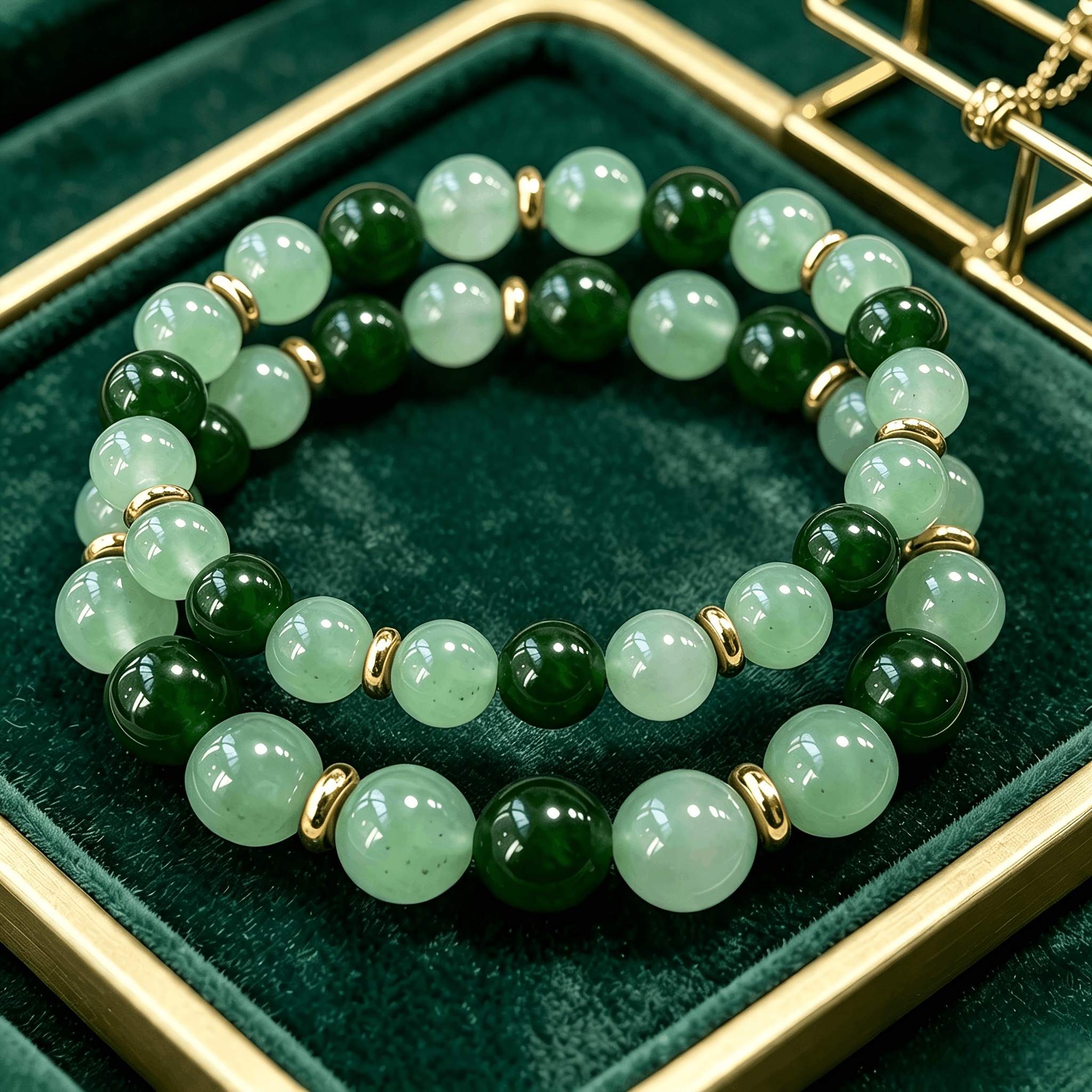 TEMU 2pcs Dongling Stone And Bead Handmade Bracelets, Symbolizing , Wealth, And . Bohemian Style Women's Jewelry Additions, Exquisite Holiday Gifts,