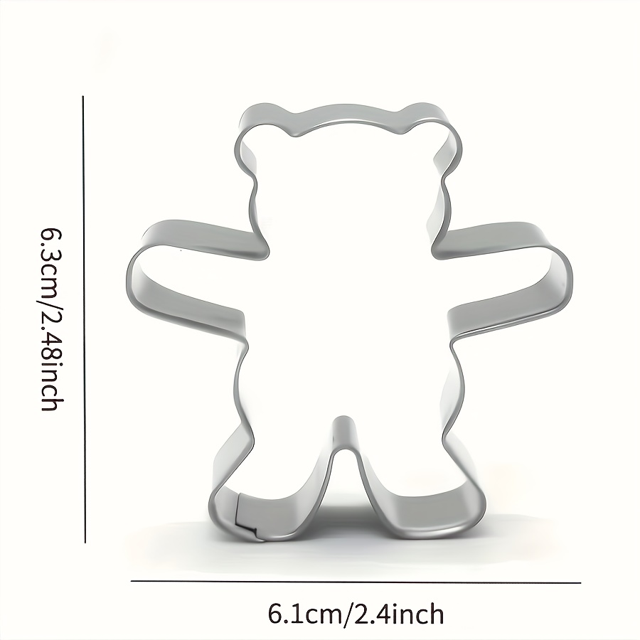 1pc Bear-shaped Cookie Cutter, Made Of Stainless Steel, Featuring An Animal Theme, Suitable For Everyday Homemade And Holiday Baking Tools