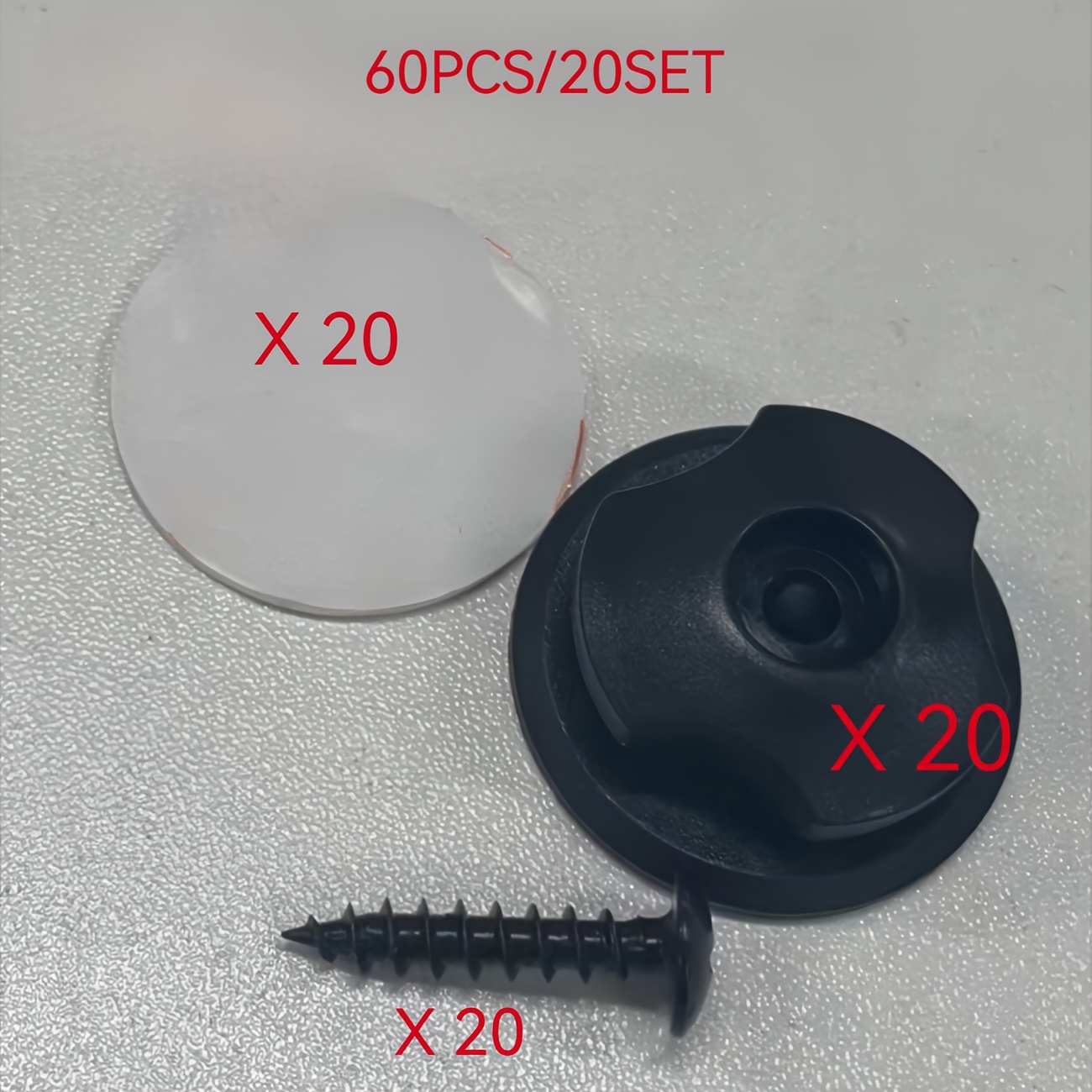 60pcs Heavy-duty Tarp Strap Button Kit - Waterproof Anchors With Screws & Adhesive Pads, Ideal For Securing Tarps & Trailer Mesh Nets, Tarp Clips | | Durable Construction