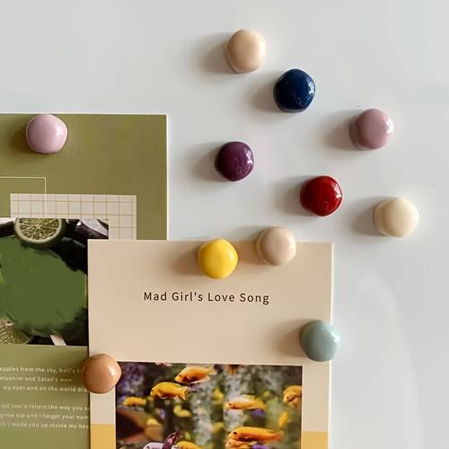 9pcs vibrant round kitchen and office decor fridge magnets durable magnetic additions for cabinets and dishwasher decor and thoughtful mothers day gift