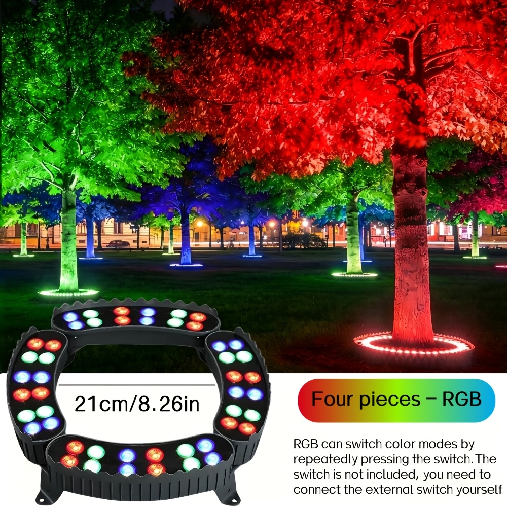 Image of Outdoor Led Wall Light, Cool White Warm White Rgb, Ip65 Wall Washer, 220v-240v Without Plug, 360° , Wedding Christmas Festival Atmosphere Decorative Lighting, Three-core Wire Diameter