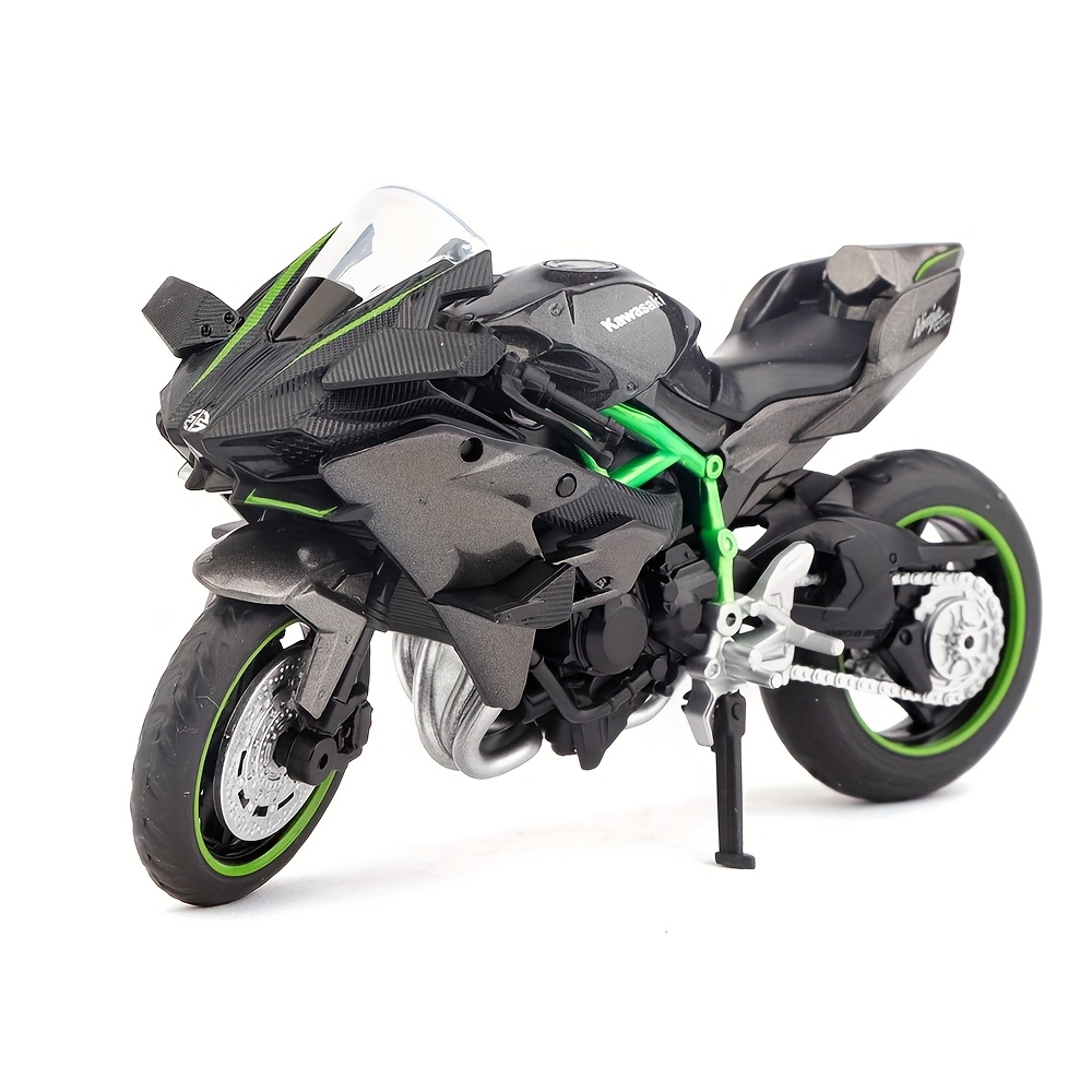 Simulation 1:18 Alloy Kawasaki H2r Motorcycle Model Children's Toy Ornament Car Model Boy Toy Birthday Gift