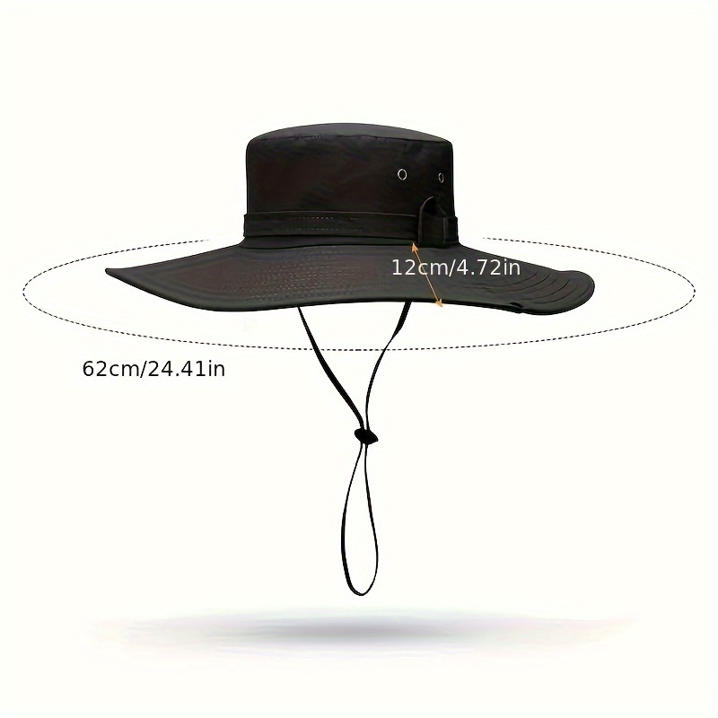 1pc Unisex Outdoor Funky Style Wide Brim Fishing Hat Breathable Uv