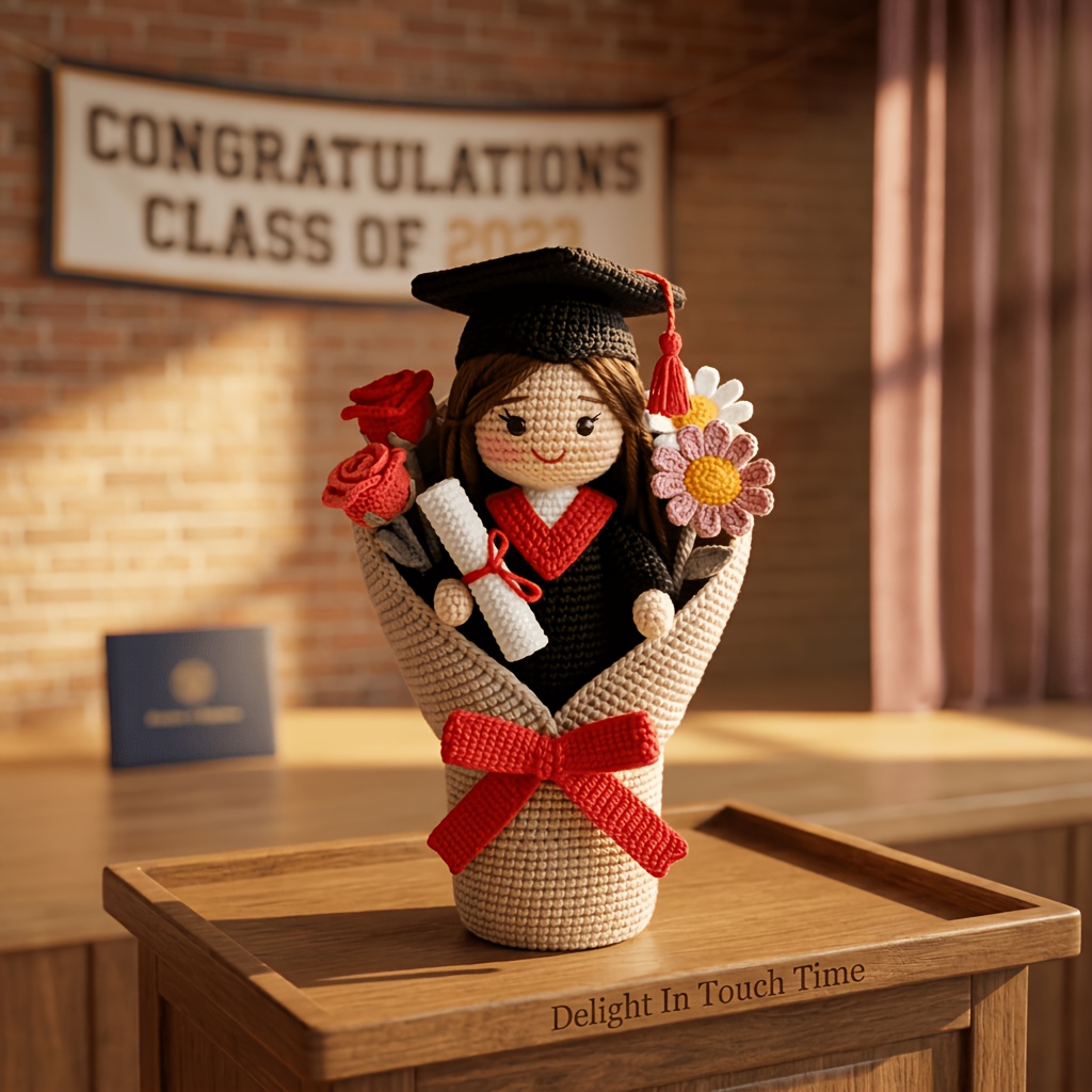 1 set kit de crochet   de muñecas graduadas,   para principiantes   entusiastas de las manualidades,   hilo   calidad, con tutorial de video  , regalo   a  , ideal para exhibición en interiores, regalo   para familiares,   y  