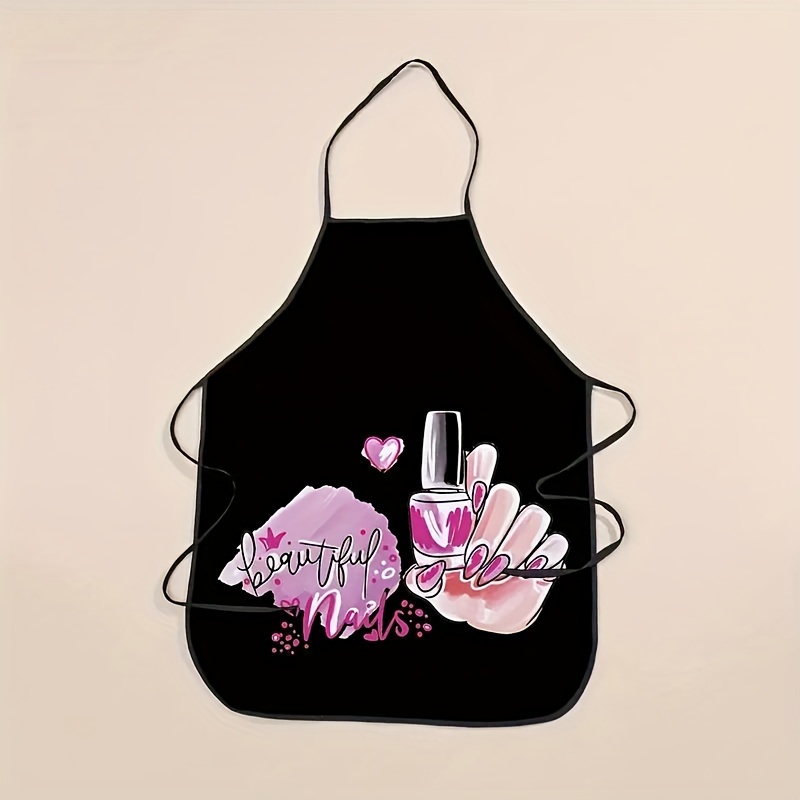 

Beautiful Nails Nail Polish Apron - Perfect For Home Or Outdoor Parties - Waterproof, Oilproof, Stainproof - Made Of Durable Polyester