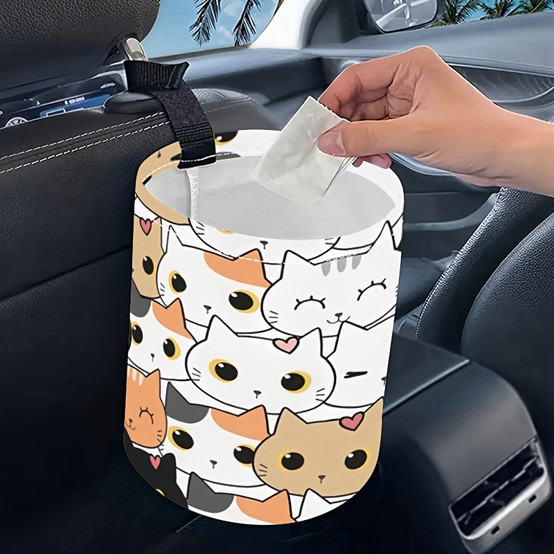 

Pattern Car Trash Can - Waterproof, Foldable Organizer For Vehicle Interior, Women's Cars, Kitchen & Camping Use