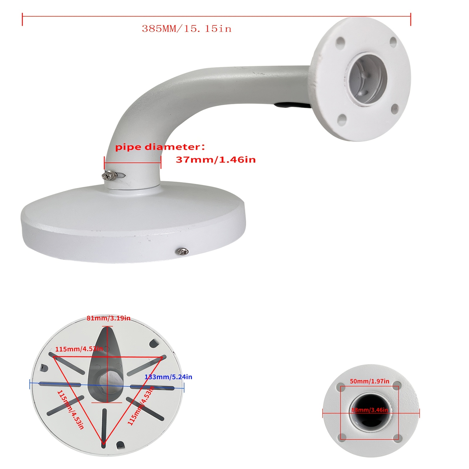 l shaped corner security wall mount spherical pan tilt Temu Poland