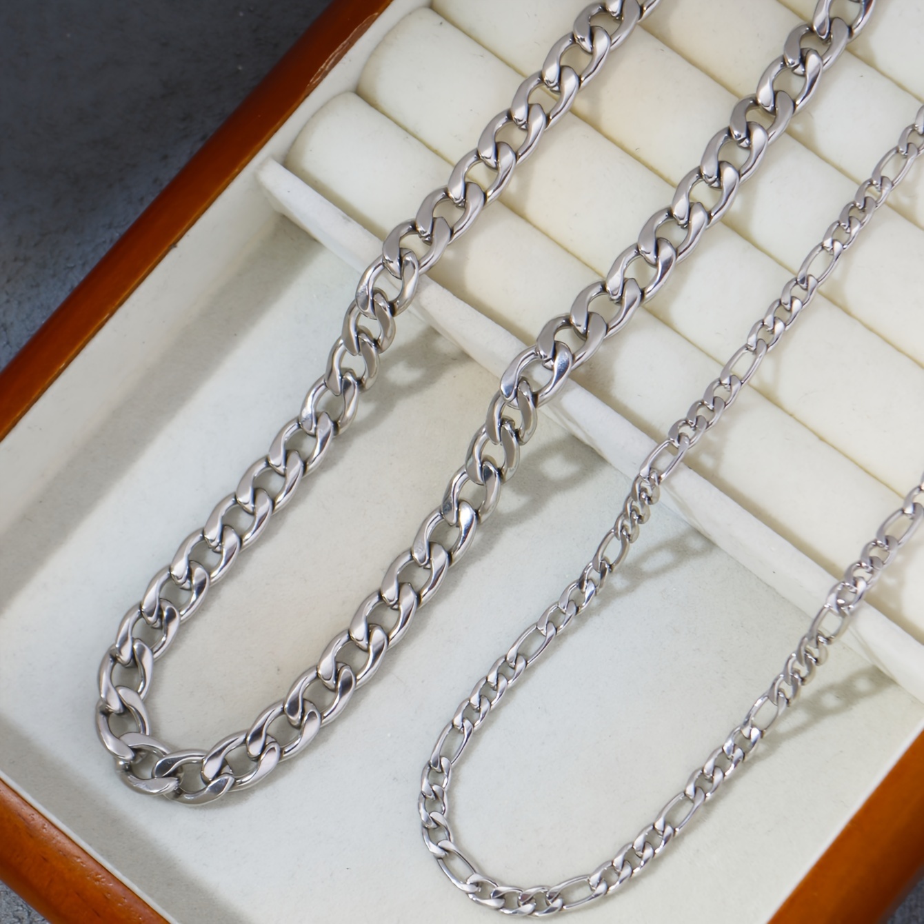 Stainless Steel Chunky Chain Layered Necklace