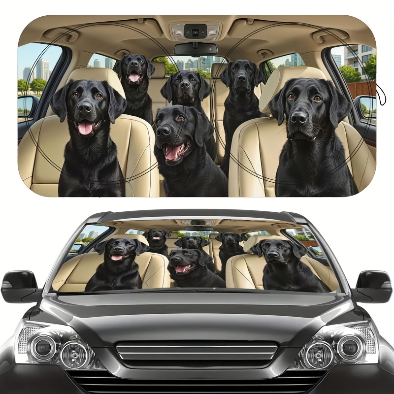 TEMU Universal Car Windshield Sunshade, A Foldable Uv-blocking Protector That The Vehicle Cool By Heat, Fun Automotive Accessory Suitable For Sedans,