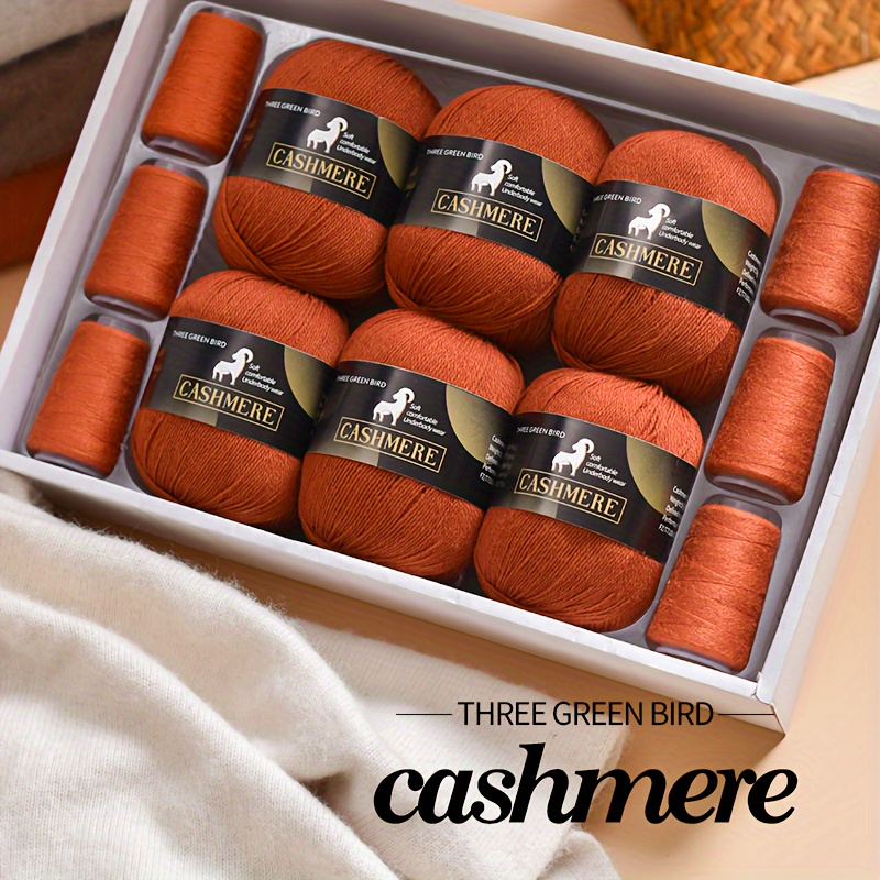 

6 Balls, Genuine Cashmere Yarn, Hand-woven Pure Cashmere Yarn, Fine Wool Scarf Yarn