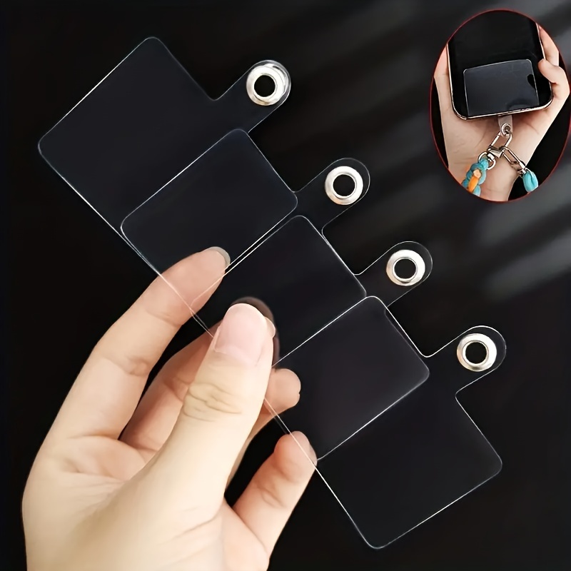 

10-pack Pvc Transparent Adhesive Patches For Phone Lanyard - Universal Cell Phone Back Sticker Attachments Without Battery