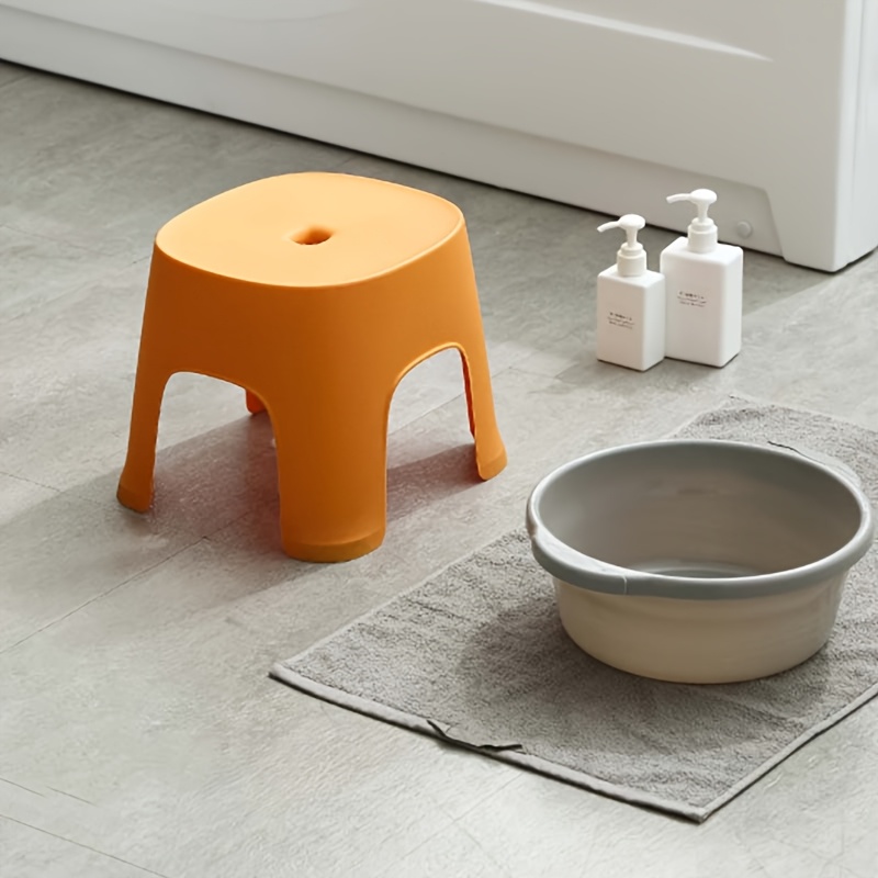 3 5pcs plastic stools modern mixed color armless stackable thickened for   room bathroom kitchen bedroom Product details 2