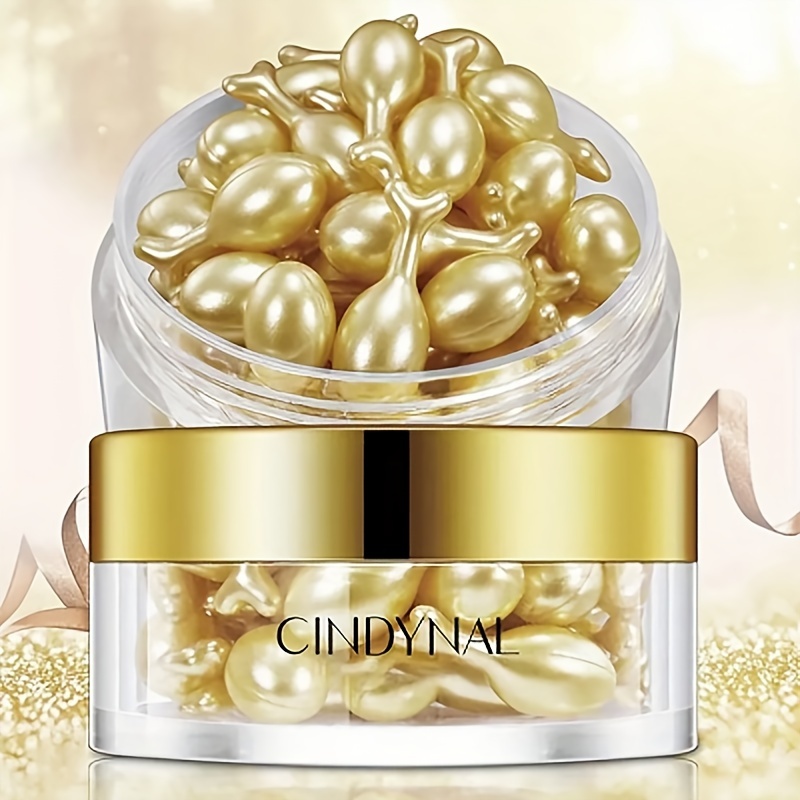 90 Capsules - Placenta and Hyaluronic Acid Essence Capsules - Nourish and Moisturize Skin, Show Young Skin, Apply to Face and Neck to Lock Moisture - Easy to Carry, Use Anytime, Wherever, Suitable for Travel