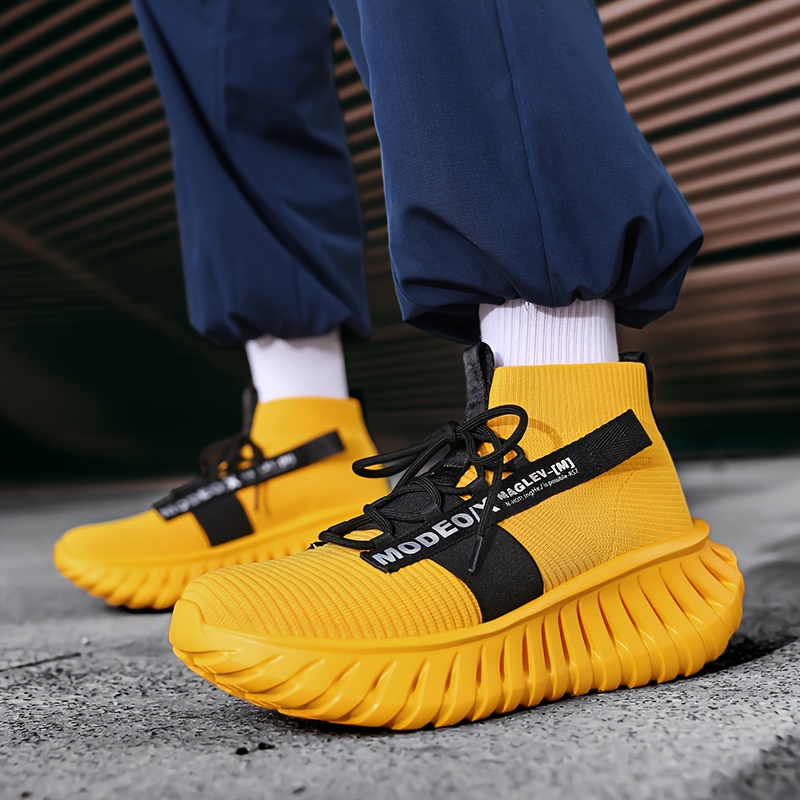 mens unisex retro chunky platform lace up shoes md sole height increase breathable top sneakers suitable for gym running wear year round comfortable athletic dad shoes in wide sizes Product details 4