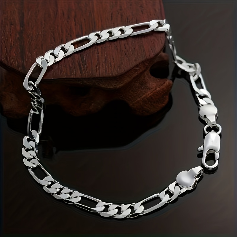 TEMU Elegant 3-in-1 Design 4mm Chain Bracelet For Men And Women, Simple And Exquisite Everyday Versatile Jewelry, Perfect Gift For Couples