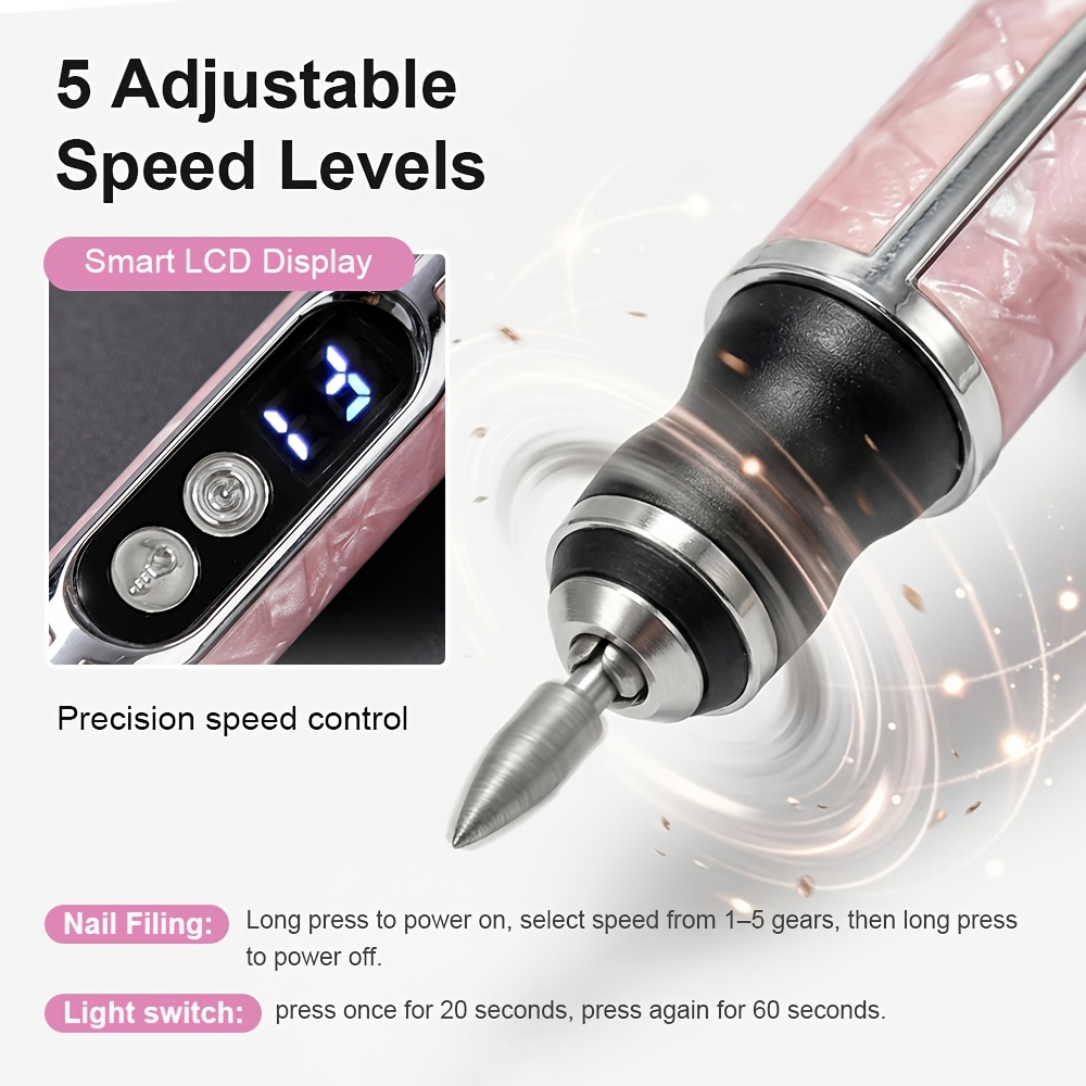 Electric Nail File Drill Kit with Digital Display