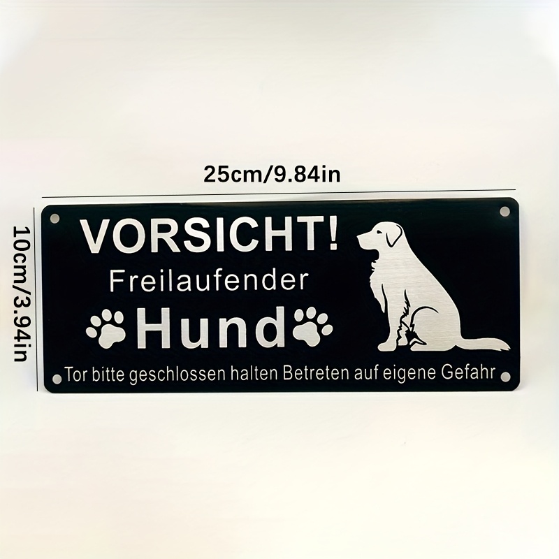 Moxweyeni Hundeschilder Für Zaun – 2 Stück Metall-Schilder 'Vorsicht Vor Hund' | Rustikale Warnschilder Für Garten & Hof
