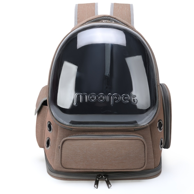 TEMU Moorpet Pet Travel Bag Double Shoulder Pet Bag Cat Bag Dog Bag Suitable For Pet Lightweight Breathable Pet Outdoor Bag Gray