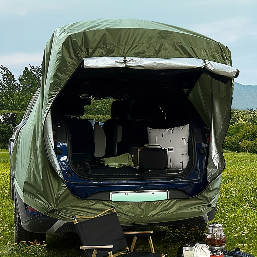 Toldo lateral del coche Tienda de techo Automóvil Techo Canopy de lluvia  Impermeable Tienda de campaña portátil Refugio para acampar Viaje de picnic