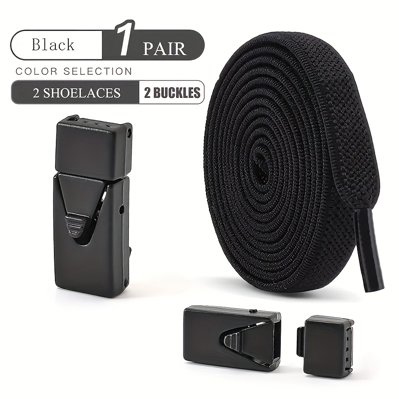 E-shop 1 Paar 8mm Mesh-Elastik-Schnürsenkel mit Dreiecksschnalle, ohne Binden, verstellbar, bequem langlebig, geeignet für den besondere Anlässe |