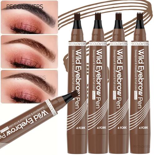 4pcs four sided eyebrow pencil in eyebrow a fluffy eyebrow effect waterproof and sweat resistant suitable for makeup looks eyebrow cosmetic product