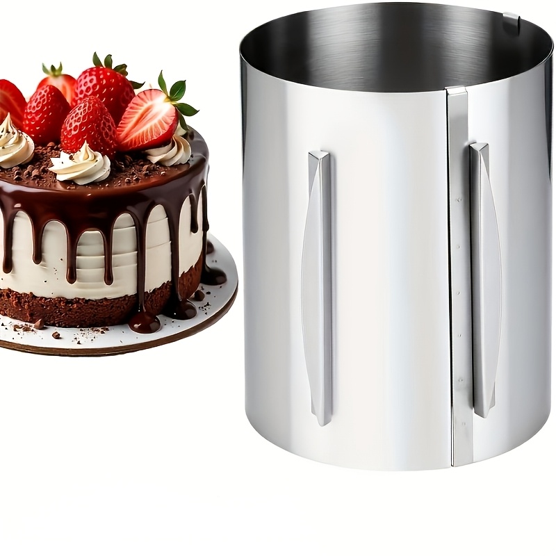 E-shop ZGV . 20 cm hoher Mousse Kuchen Kreis – Erweiterbar 16-30 cm Backen, Edelstahl, Rund, Ideal für Valentinstag Weihnachten, für Hausbacken,