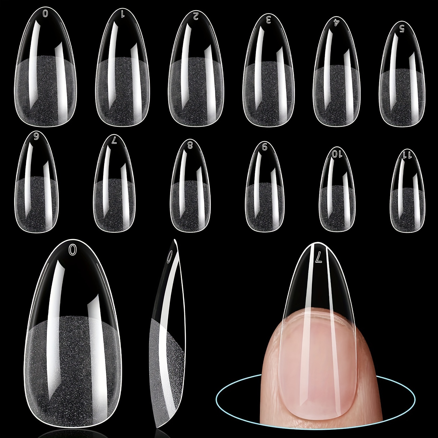 

120pcs Medium -shaped Press-on Nails - Semi-matte Clear Acrylic Tips For Diy & Salon Use, Full Coverage Pre-shaped Fake Nails With Gloss , Soft Gel, Nail Extension Tools