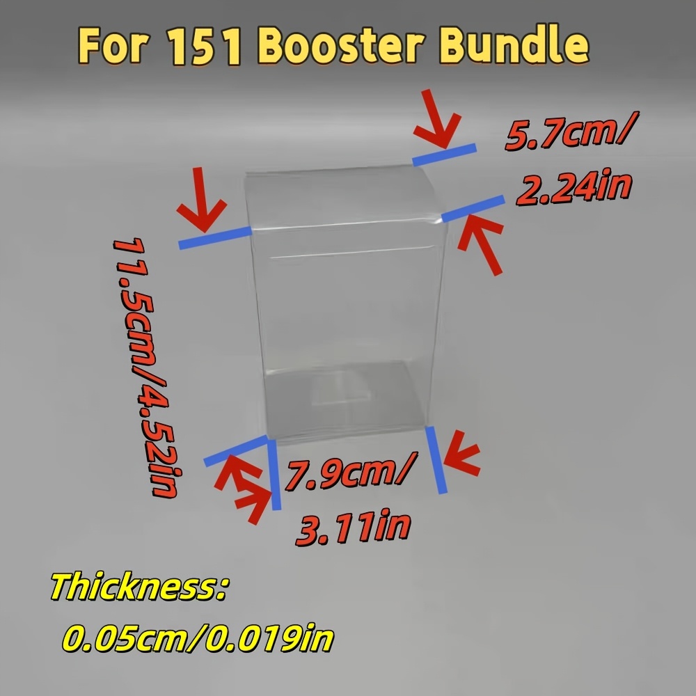 5 10pcs 0 5pet display case tcg 151 booster bundle - Temu