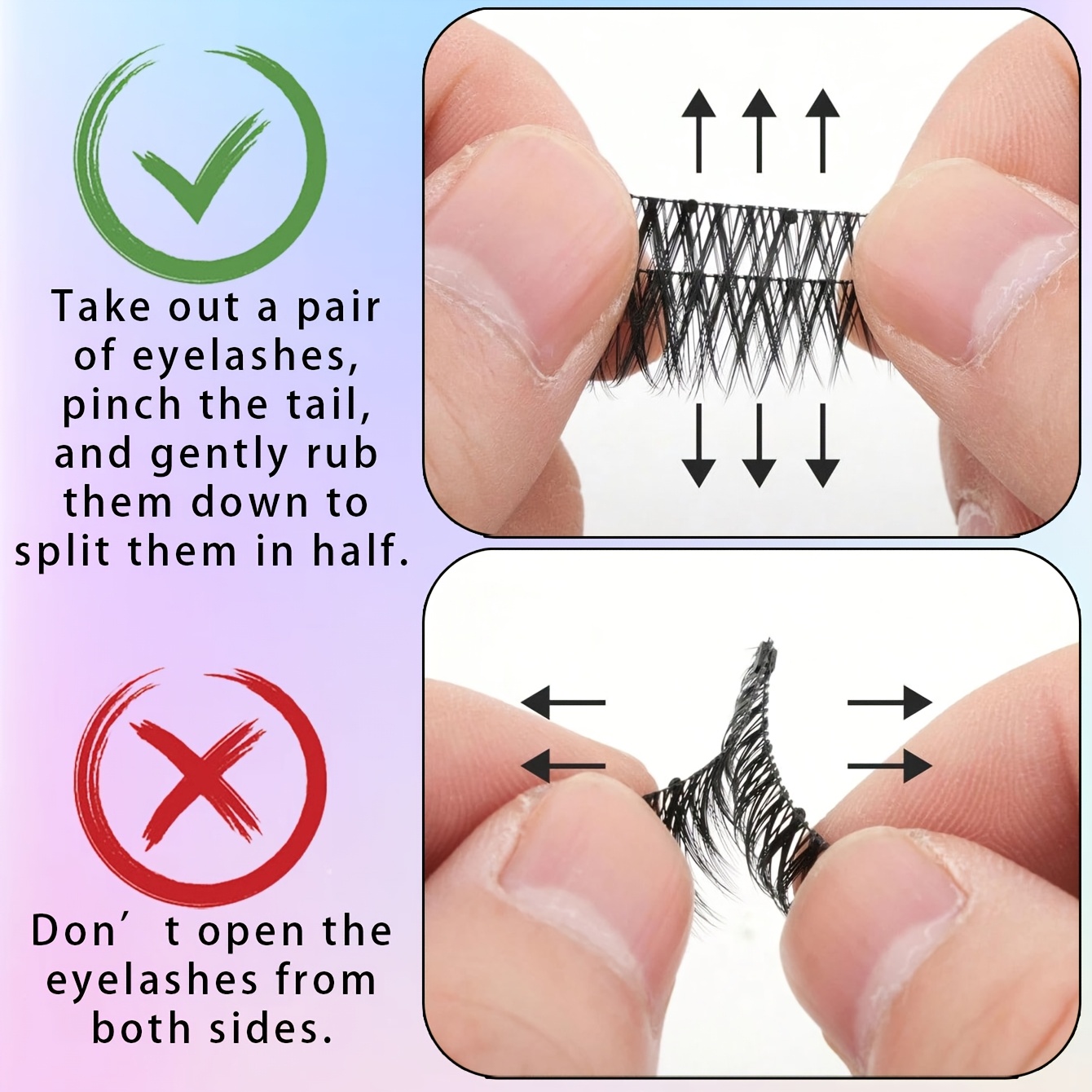 magnetic false eyelashes for lengthening the outer corner 1 pair with professional clip reusable cat eye dense natural long length eyelashes 5 12mm lightweight makeup tool Product details 4