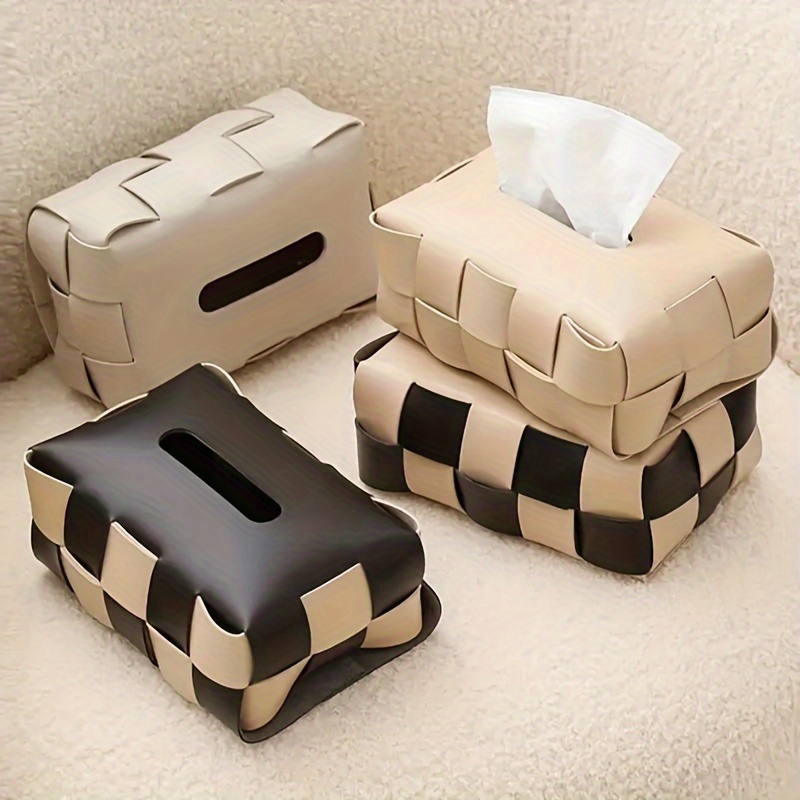 square   leather tissue box creative internet trend minimalist napkin holder for dining table living room office desk   and bathroom decoration Product details 0