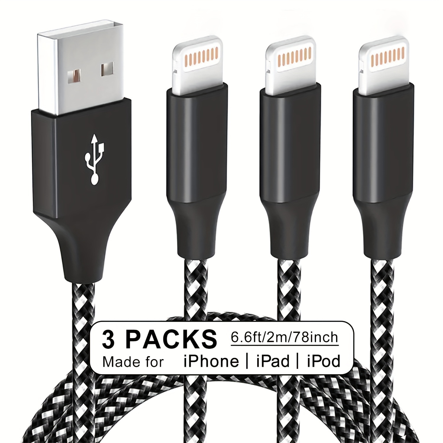 2 PCS 30 Pin USB Cable Data Charger Cord For iPhone 4 4s 3GS 3G iPad