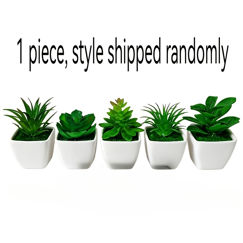 TEMU Artificial Succulent Plant Set, Random Style, In Pots, Realistic Shape, And Eternal, Decorate Living Room, Bedroom, Office Desk And More, No