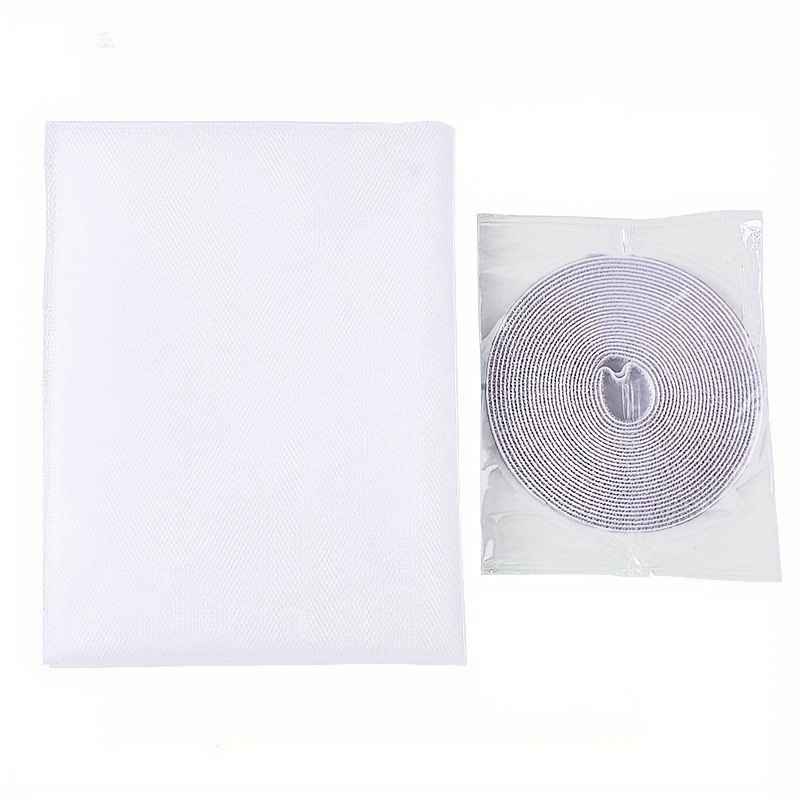 2pcs ( Self-adhesive Window Screen Curtain And Tape) Set, -proof, Adjustable, With Hooks And Adhesive Tape, Suitable For Multiple Windows, Home Decor, Breathable And , Valentine's Day Gift