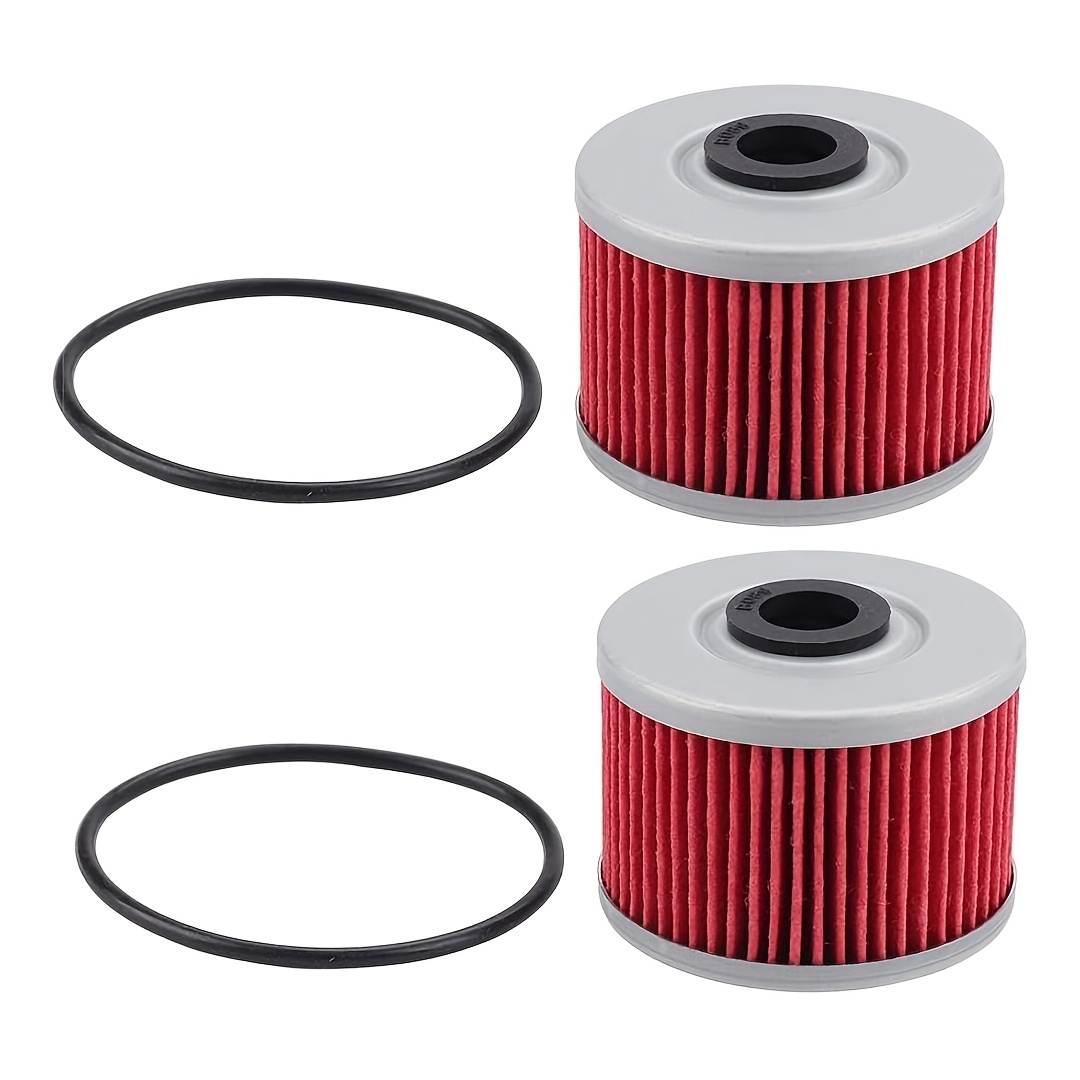TEMU Set Of 2 Hf112 Oil Filters With O-rings, Compatible With Various For Kawasaki Models Including Klx110, Klx140, , Klx230r, Klx125, Ksr110,