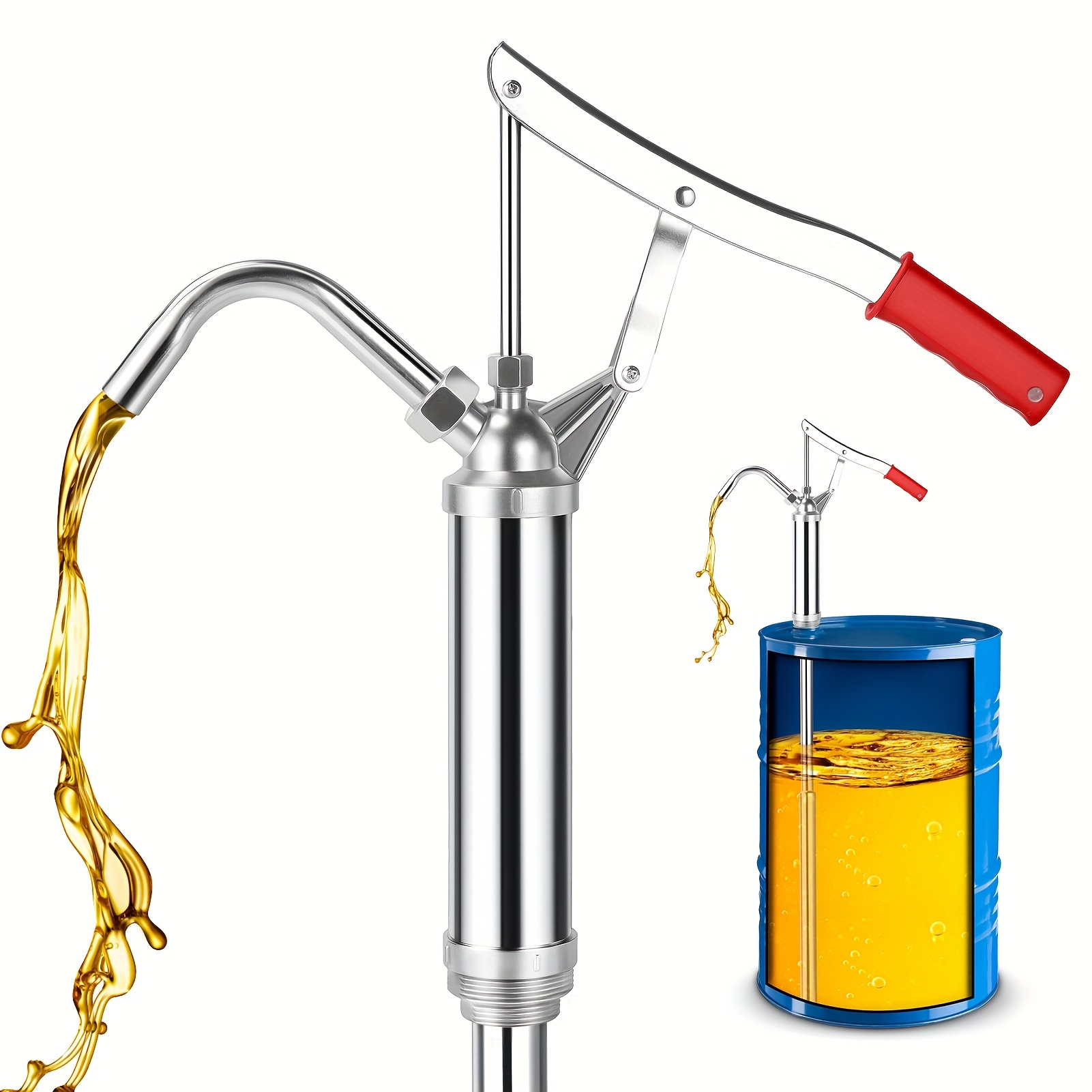 TEMU Lever-operated Pumps, Oil Drum Pumps, Crank Pumps, Manual Pumps, And Lever Pumps Are Suitable For Barrels Ranging From 15 To 55 Gallons
