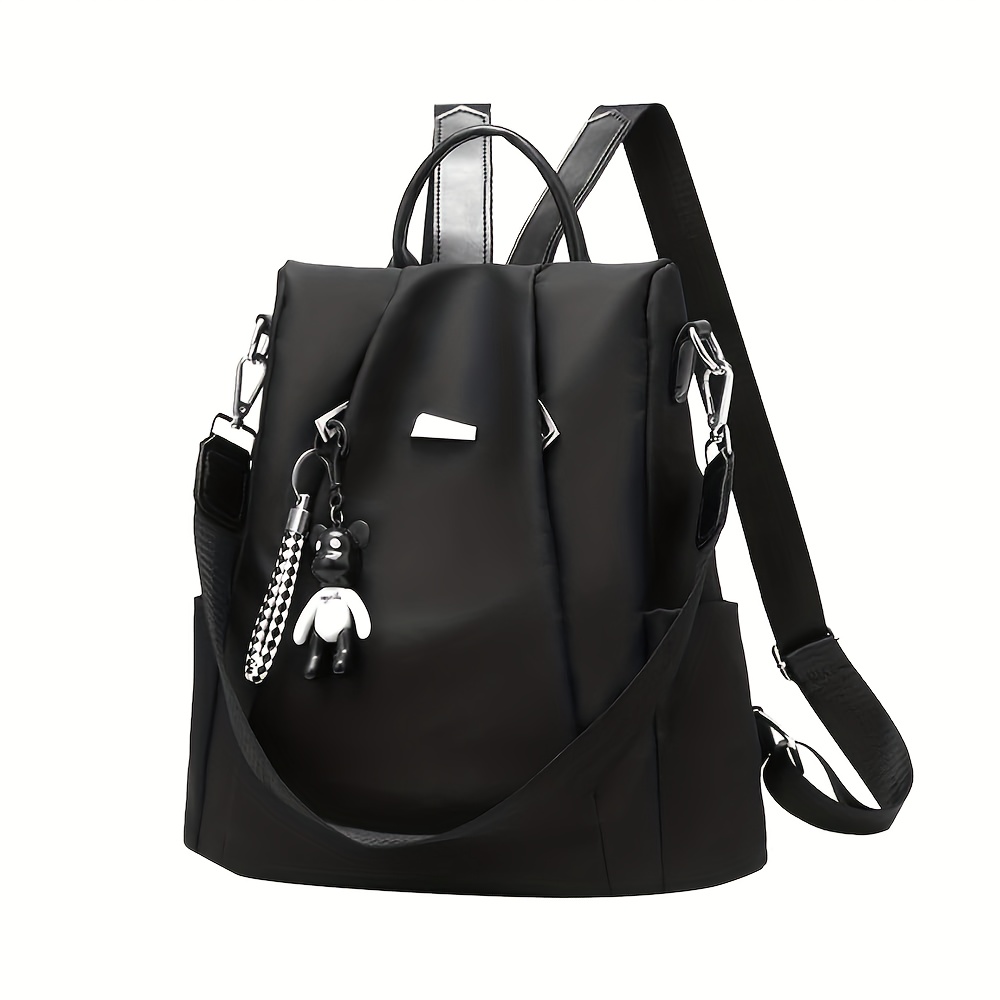 Eshow Women's Backpack, Mini Anti-theft Backpack, Daily Commuting Schoolbag, Elegant Backpack, Handbag, , Suitable For Commuting, , Work, Travel, Black Color, Local Warehouse