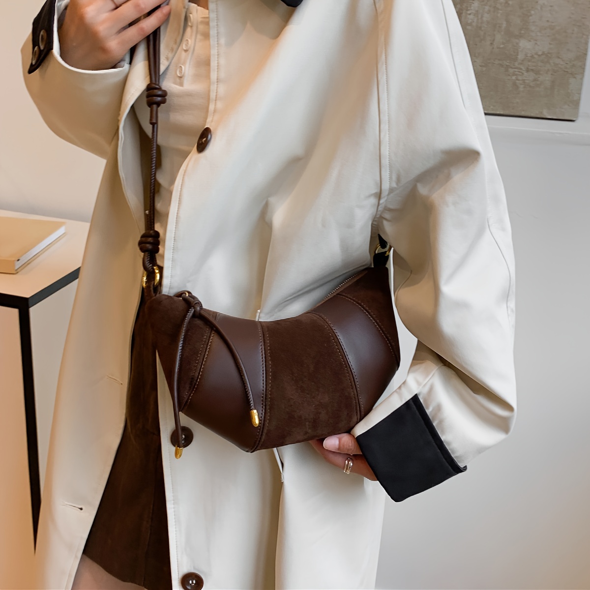 

-end Suede And Pu Bag, Fashionable And 's Shoulder Bag
