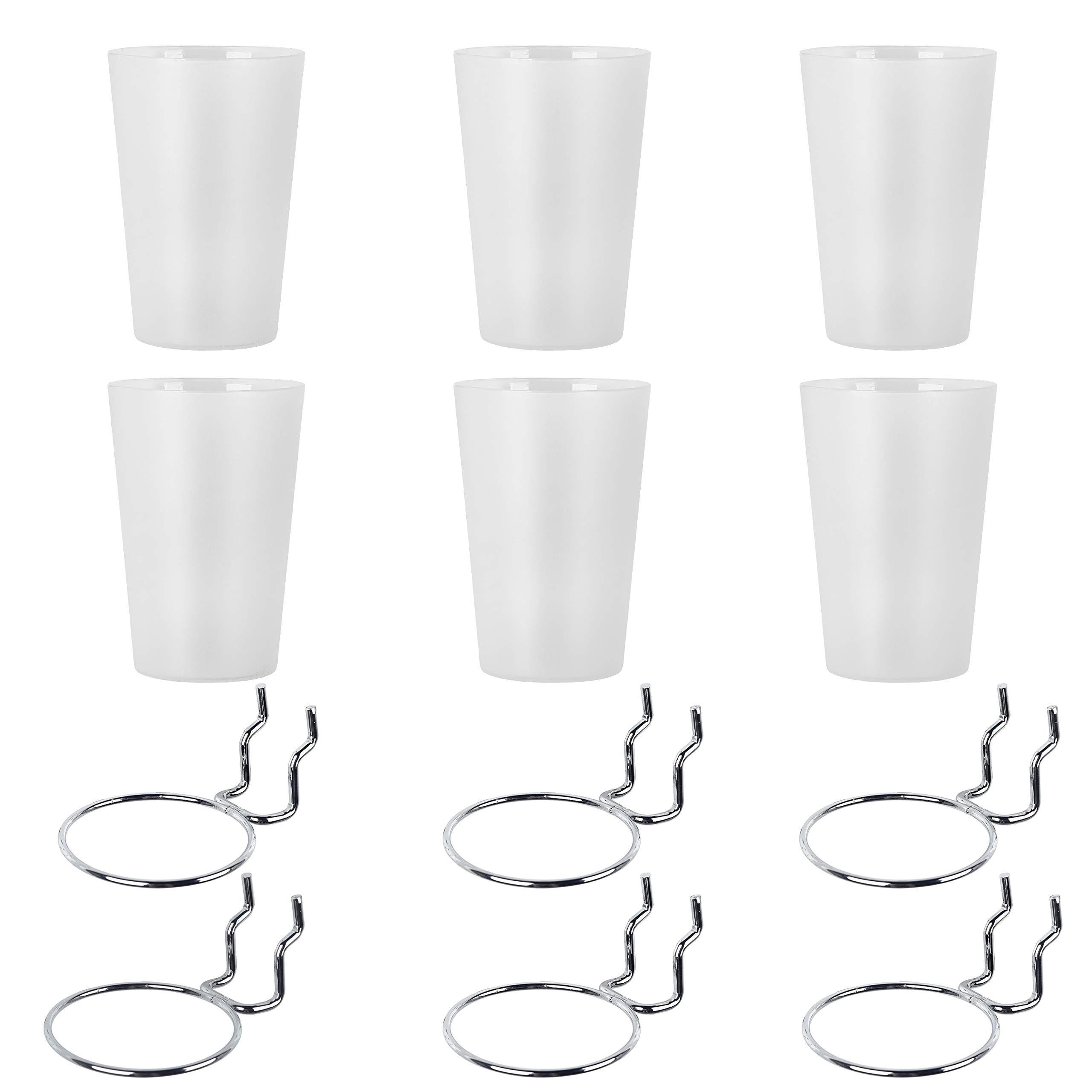 E-shop 6-teiliges Lochwand-Organizer-Set, Lochwand-Becherhalter-Kit, Kompatibel mit 1-Zoll-Lochabstand, Ideal zur Organisation verschiedener Werkzeuge,