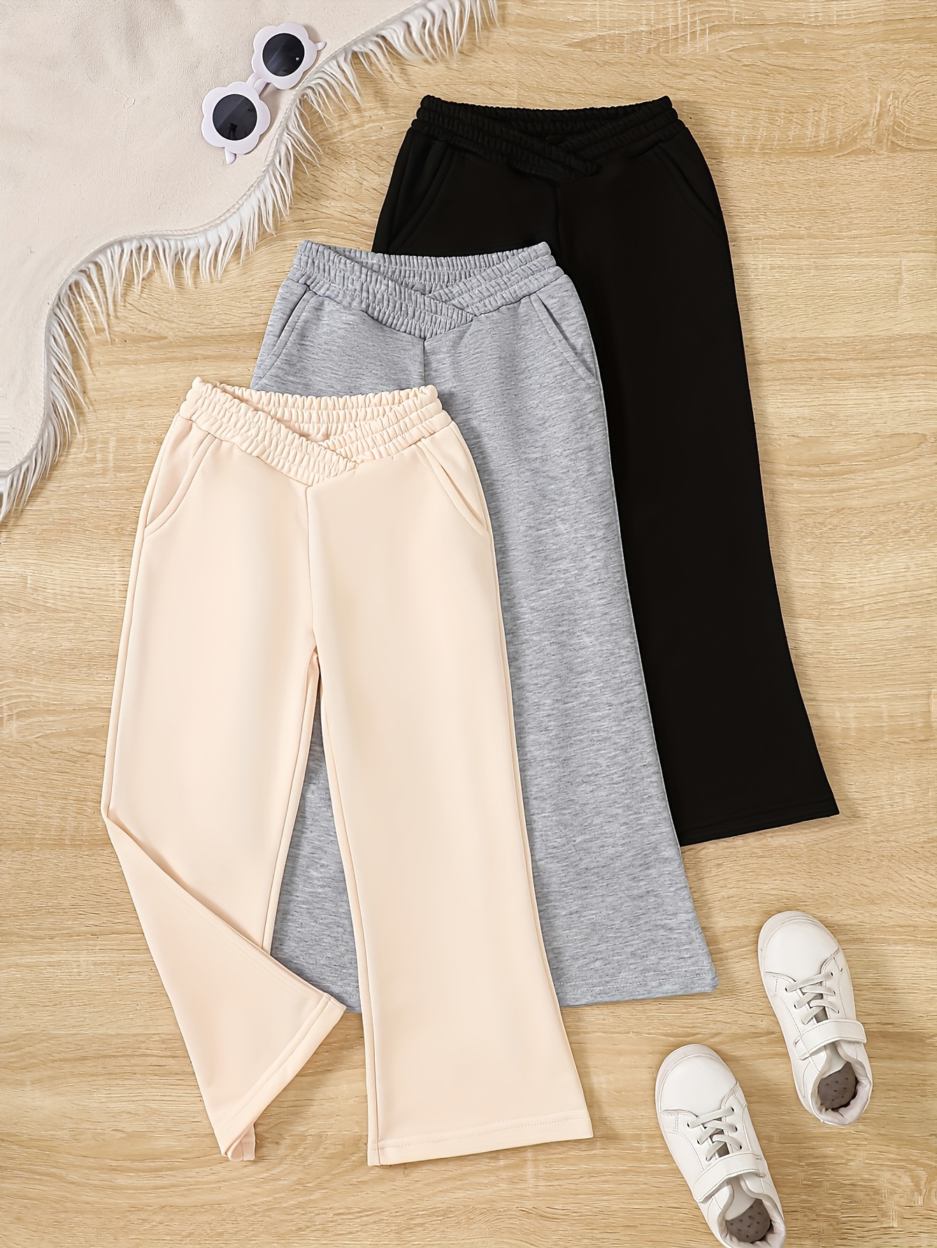 Retro Cotton And Linen Loose Wide-Legged Pants For Girls Summer New Children's Casual Elastic Waist Unisex Linen Trousers TZ422